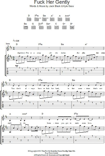 F*** Her Gently - Guitar TAB, New, Main