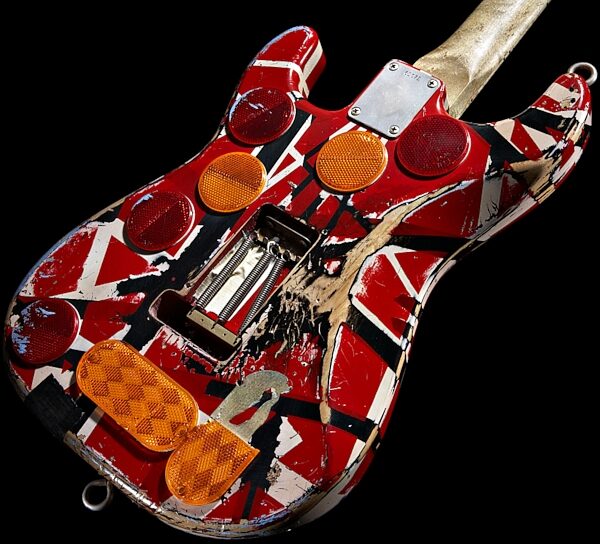 EVH Eddie Van Halen Frankenstein Replica Guitar, Rear Closeup 1