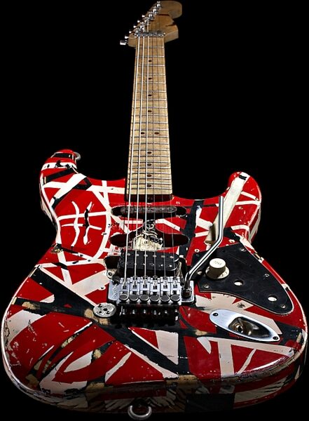 EVH Eddie Van Halen Frankenstein Replica Guitar, Full Angle 1