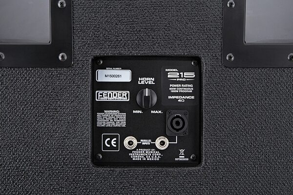 Fender 215 PRO Bass Cabinet (1600 Watts, 2x15"), Closeup Back