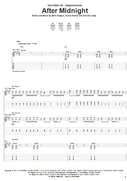 After Midnight - Guitar TAB, New, Main