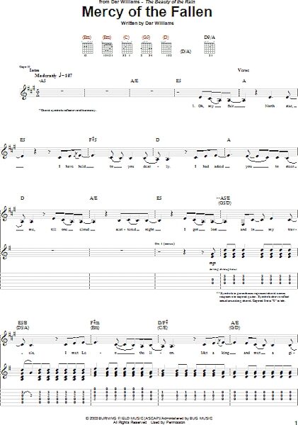 Mercy Of The Fallen - Guitar TAB, New, Main