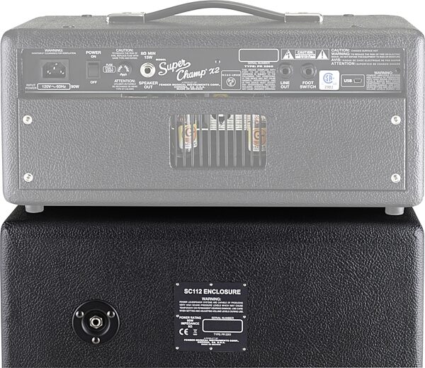 Fender Super Champ Guitar Speaker Cabinet (1x12"), Back