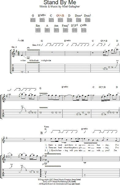 Stand By Me - Guitar TAB, New, Main