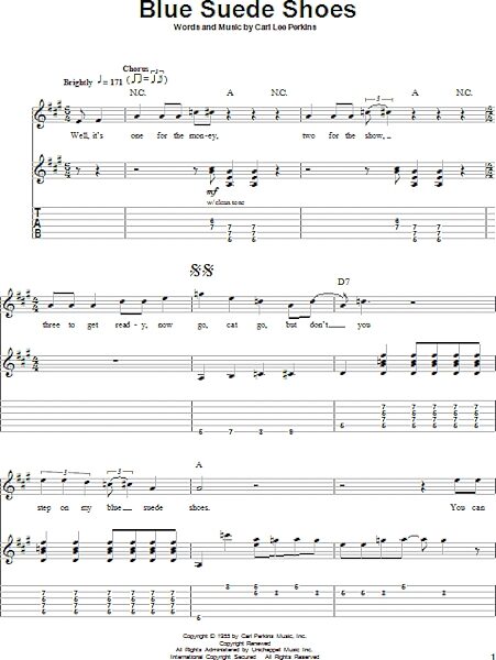 Blue Suede Shoes - Guitar Tab Play-Along, New, Main