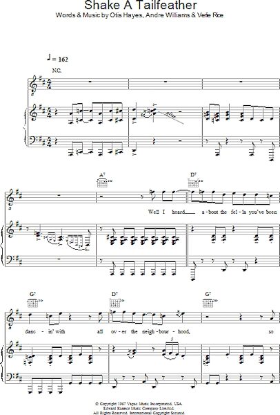 Shake A Tail Feather - Piano/Vocal/Guitar, Main