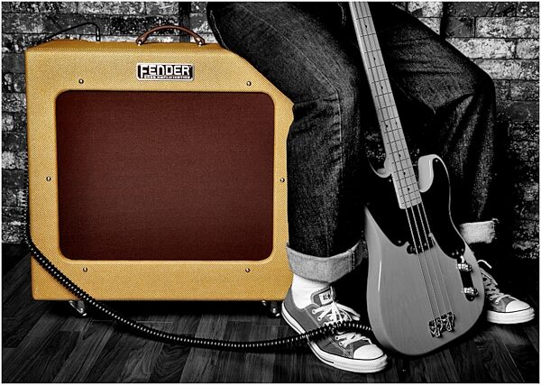 Fender Bassman TV Fifteen Tweed Bass Combo Amplifier (350 Watts, 1x15"), In Use