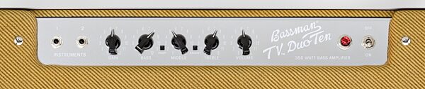 Fender Bassman TV Duo Ten Tweed Bass Combo Amplifier (350 Watts, 2x10 in.), Top