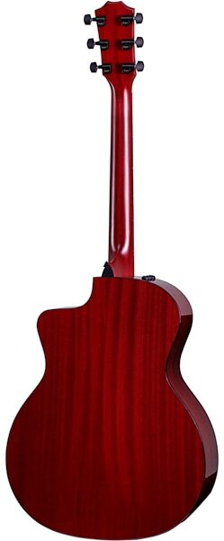 Taylor 224ce DLX LTD Acoustic-Electric Guitar (with Deluxe Hard Case), Transparent Red, Serial #2206273370, Blemished, Back