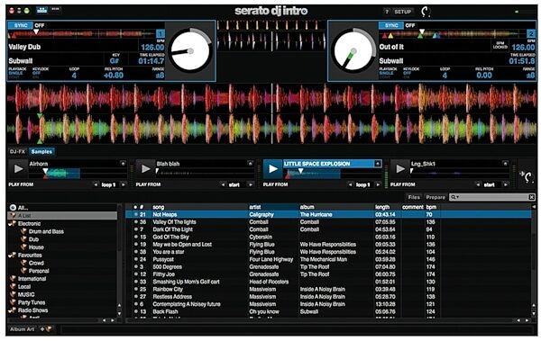 Reloop Terminal Mix 2 Serato DJ and VJ Controller Bundle, Serato Screenshot