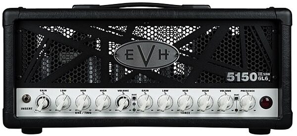 EVH Eddie Van Halen 5150III 50-Watt 6L6 Tube Guitar Amplifier Head, Black, Main