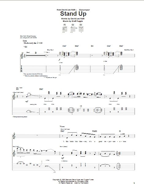 Stand Up - Guitar TAB, New, Main