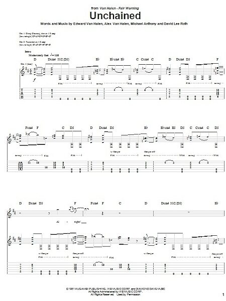 Unchained - Guitar TAB, New, Main