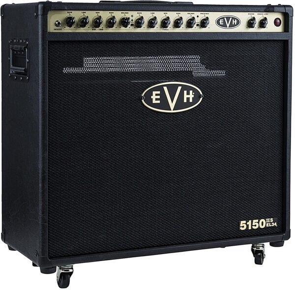 EVH Eddie Van Halen 5150III EL34 Guitar Combo Amplifier (50 Watts, 2x12"), Black, Angle