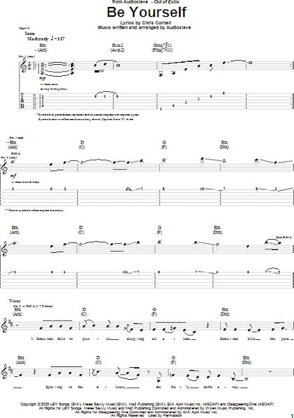 Be Yourself - Guitar TAB, New, Main