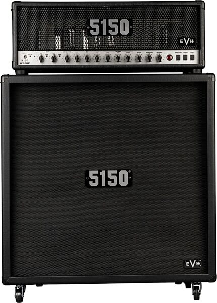 EVH Eddie Van Halen 5150 Iconic Series Tube Amplifier Head (80 Watts), Black, With Cabinet