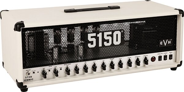 EVH Eddie Van Halen 5150 Iconic Series Tube Amplifier Head (80 Watts), Ivory, Angle
