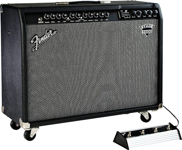 Fender Dynatouch III Stage 1600 Guitar Amplifier with DFX, Left Angle View