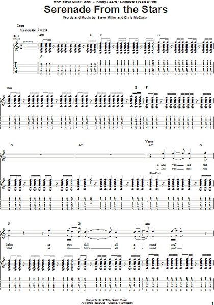 Serenade From The Stars - Guitar TAB, New, Main