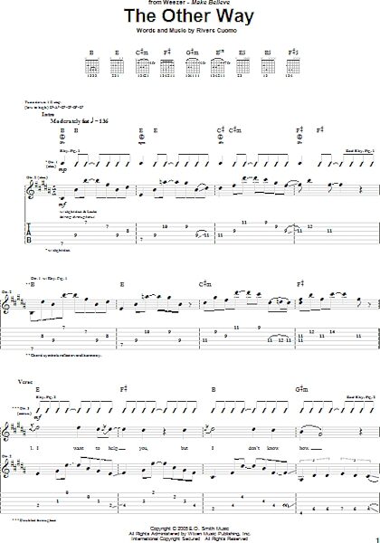 The Other Way - Guitar TAB, New, Main