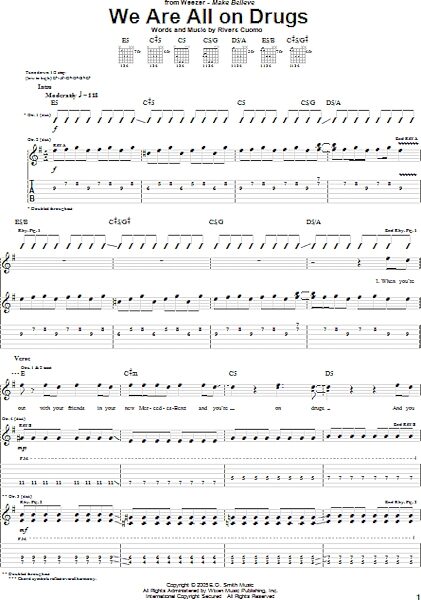 We Are All On Drugs - Guitar TAB, New, Main