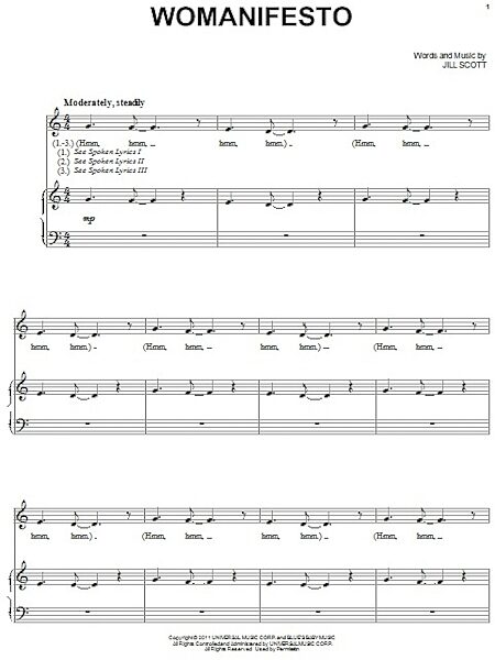 Womanifesto - Piano/Vocal/Guitar, New, Main