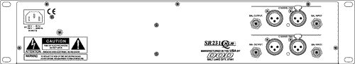 DOD SR231QXVLR Dual 31-Band Equalizer, Back Panel Diagram