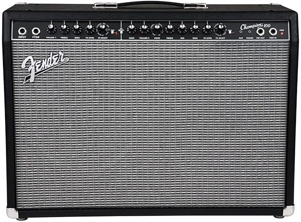 Fender Champion 100 Guitar Combo Amplifier (100 Watts, 2x12"), Black, Main