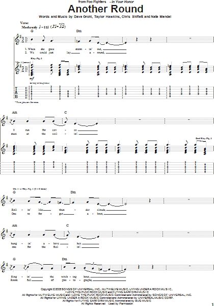 Another Round - Guitar TAB, New, Main