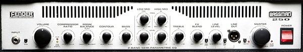 Fender Bassman 250/115 Bass Combo Amplifier (250 Watts, 1x15 in.), Front Panel