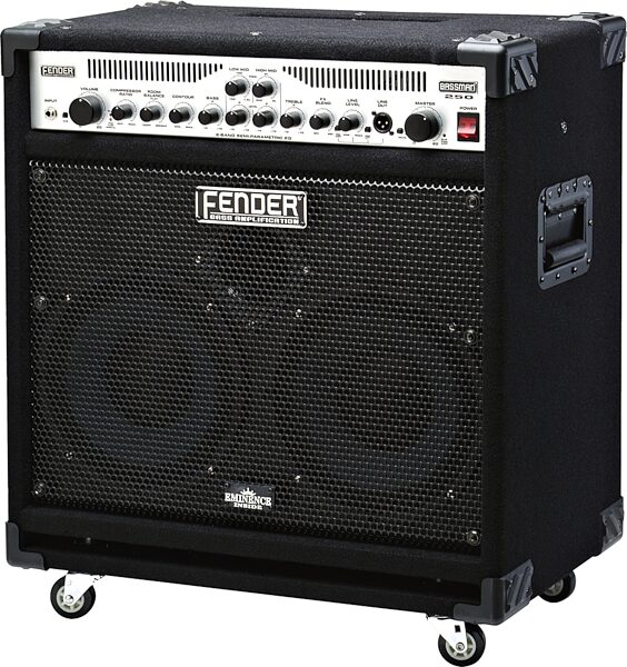 Fender Bassman 250/210 Bass Combo Amplifier (250 Watts, 2x10 in.), Right Angle View