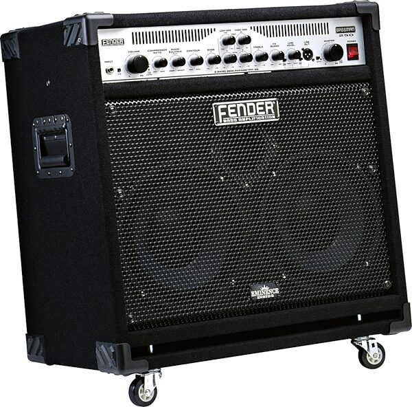 Fender Bassman 250/210 Bass Combo Amplifier (250 Watts, 2x10 in.), Tilted Left Angle View