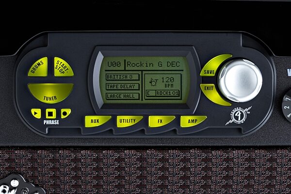 Fender G-DEC EXEC Guitar Digital Entertainment Center Guitar Combo Amplifier (15 Watts, 1x8 in.), Panel Closeup