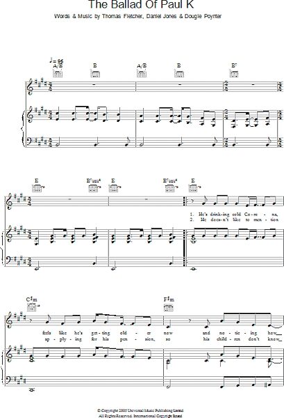 The Ballad Of Paul K - Piano/Vocal/Guitar, New, Main
