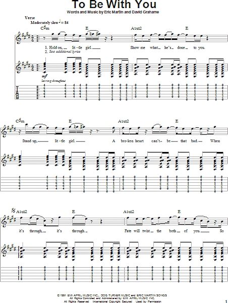 To Be With You - Guitar Tab Play-Along, New, Main