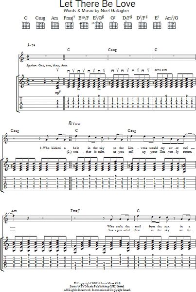 Let There Be Love - Guitar TAB, New, Main