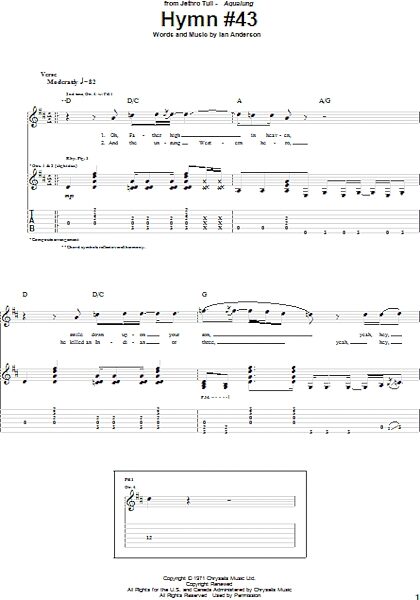 Hymn #43 - Guitar TAB, New, Main