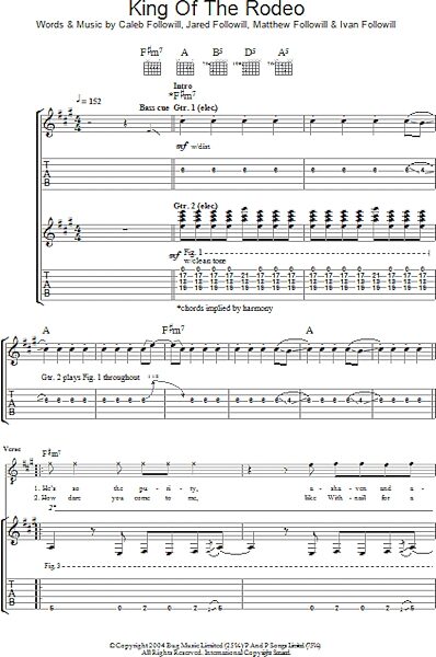 King Of The Rodeo - Guitar TAB, New, Main