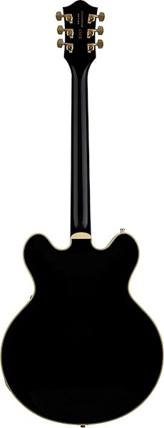 Gretsch Professional Collection Broadkaster LX Center Block Semi-hollowbody Electric Guitar (with Case), Black, Action Position Back
