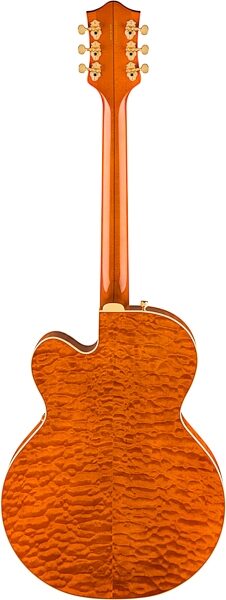Gretsch G6120TGQM-56 Limited Edition Quilt Classic Hollow Body Electric Guitar (with Case), Roundup Orange Stain Lacquer, Action Position Back