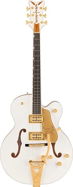 Gretsch Pro Series Falcon Electric Guitar (with Case), White, Action Position Front
