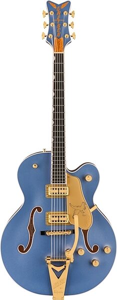 Gretsch Pro Series Falcon Electric Guitar (with Case), Cerulean Smoke, Action Position Front