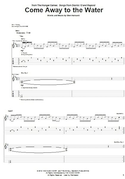 Come Away To The Water - Guitar TAB, New, Main