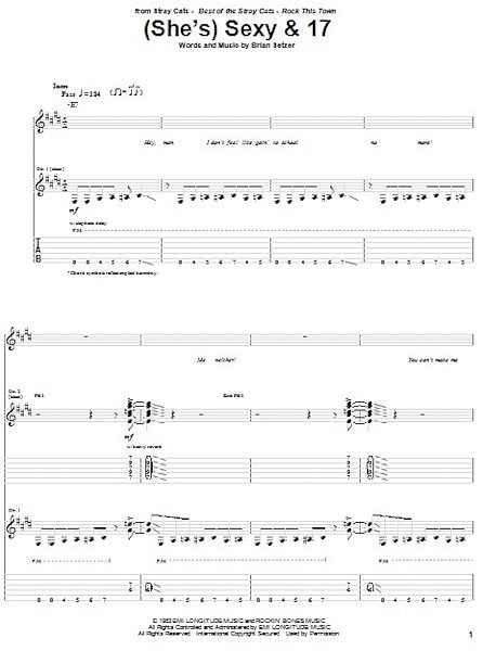 (She's) Sexy And 17 - Guitar TAB, New, Main
