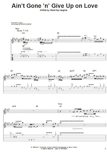 Ain't Gone 'N' Give Up On Love - Guitar Tab Play-Along, New, Main