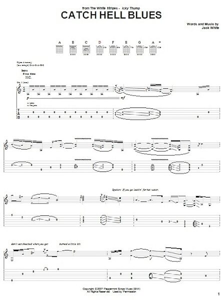 Catch Hell Blues - Guitar TAB, New, Main