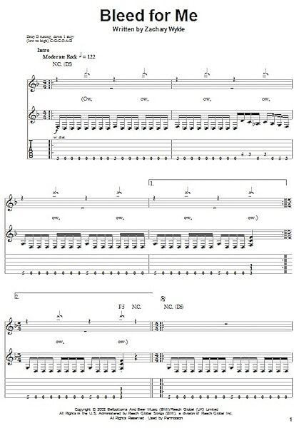 Bleed For Me - Guitar Tab Play-Along, New, Main