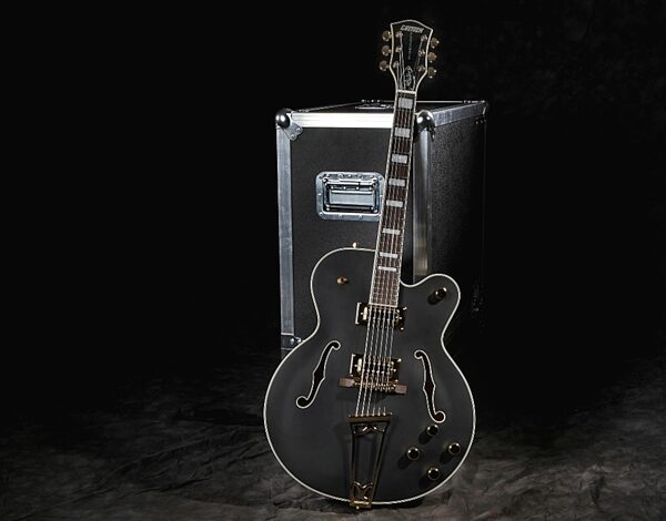 Gretsch G519BK Tim Armstrong Electromatic Hollowbody Electric Guitar, Black, USED, Warehouse Resealed, Glamour View 3