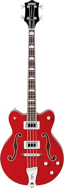 Gretsch G5442BDC Electromatic Short Scale Hollowbody Electric Bass (with Rosewood Fingerboard), Transparent Red
