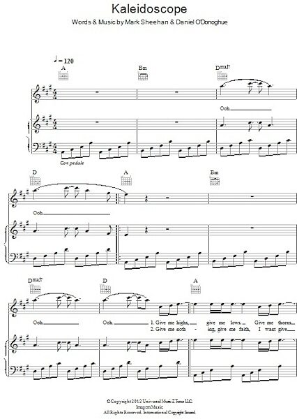 Kaleidoscope - Piano/Vocal/Guitar, New, Main